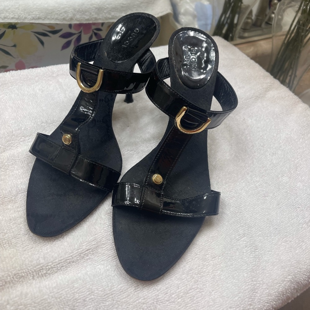 Gucci sandals, size 8.5 with approx 3" heels!
